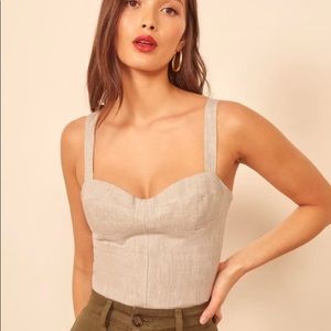 NWT Reformation Libra Top Oatmeal